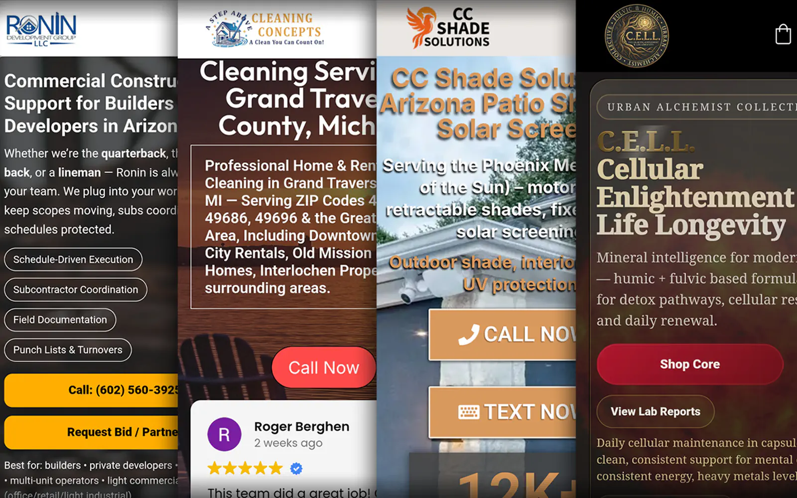 Custom website design with mobile-first layout and conversion focused structure