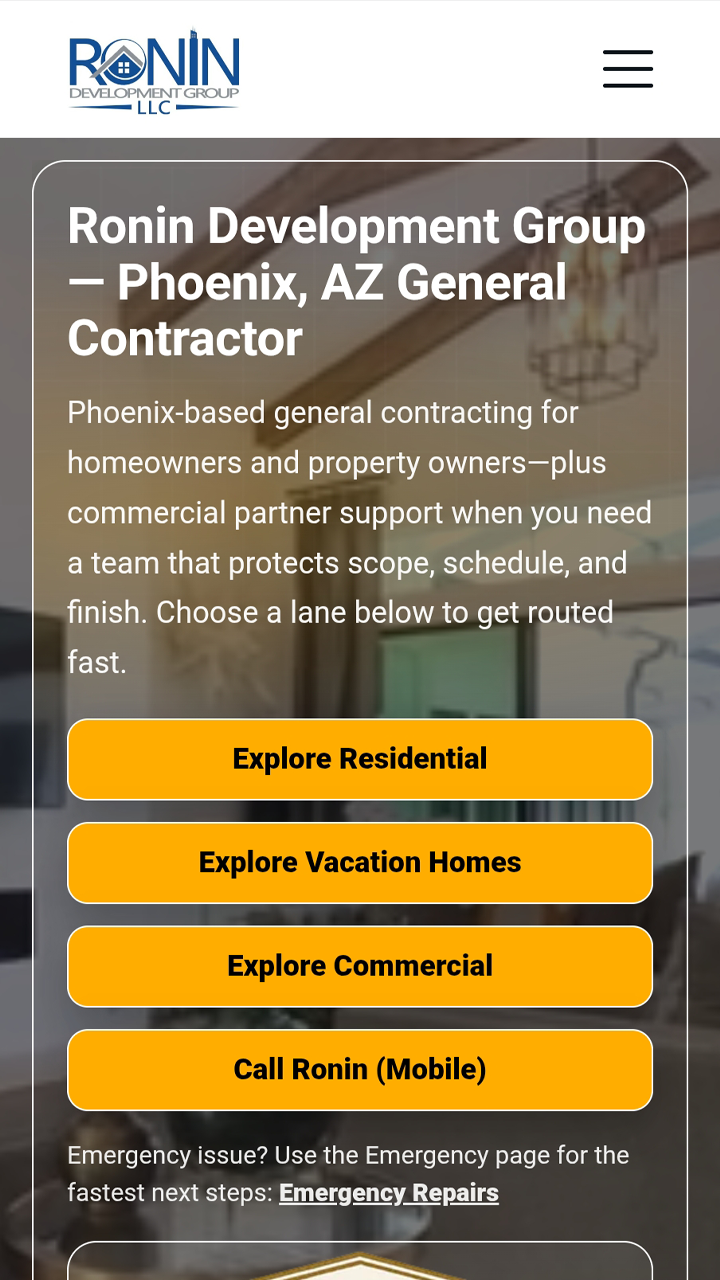 Website call to action placement and conversion layout detail