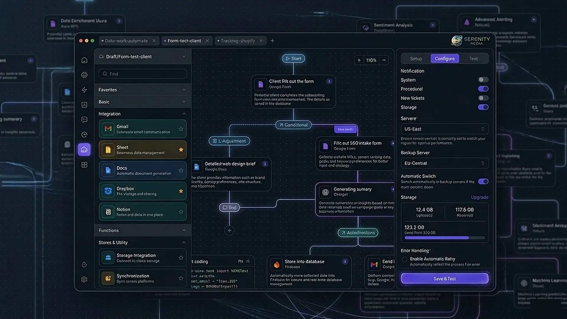 AI automation services workflow example from Serenity Media in Phoenix Arizona